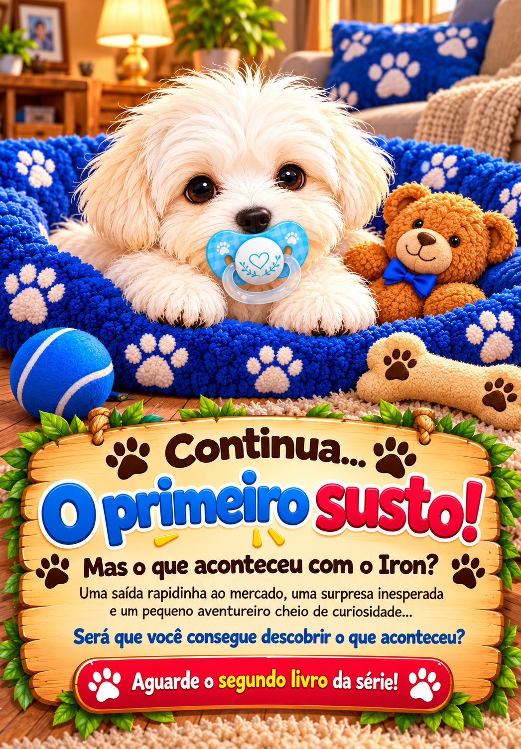 Imagem de encerramento da primeira parte, anunciando O primeiro susto